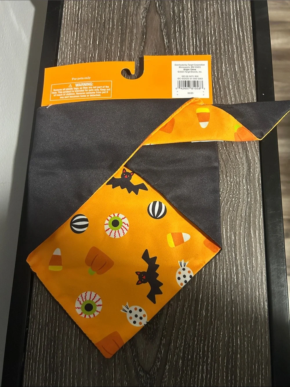 Reversible Glow in the Dark Pet Bandana Halloween NWT